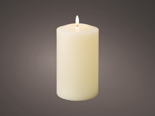 [4-485316] VELA CERA D10X19CM-1LED/CAL/BAT/INT/6H