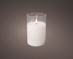 [4-485355] LED WAX CANDLE IN GLASS IND BO DIA10-H15CM-1L