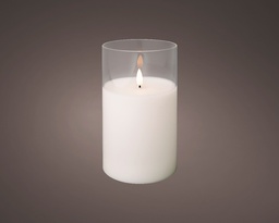 [4-485356] LED WAX CANDLE IN GLASS IND BO DIA10-H17.50CM-1L