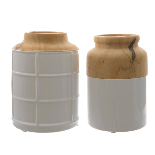 [4-633616] JARRON GRES.12X16CM BLC2SUR UD