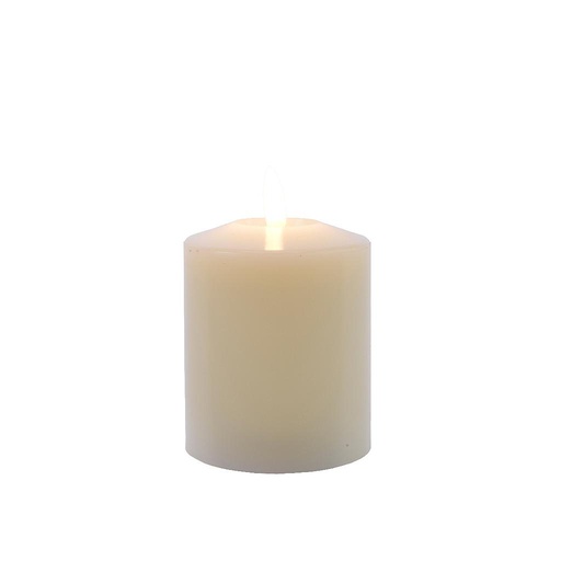[4-485309] VELA LED CERA CON TIMER  - DIAM7.5CMX12CM