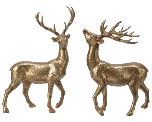 [4-530508] POL DEER 2ASS L9.50-W18.40-H26.10CM