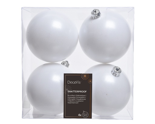 BOLA PLASTICO WINTER WHITE dia10.00cm