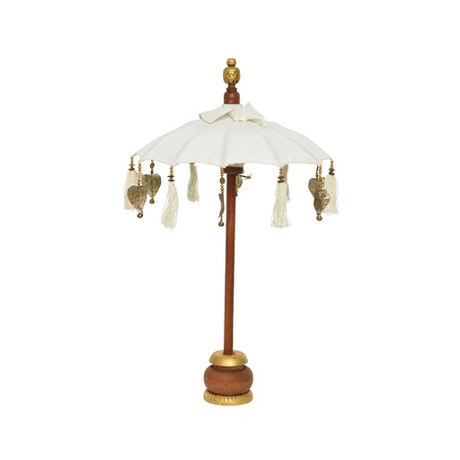 [4-891776] PARASOL DE MESA ALGODÓN-DETALLES EN DORADO-40X66CM