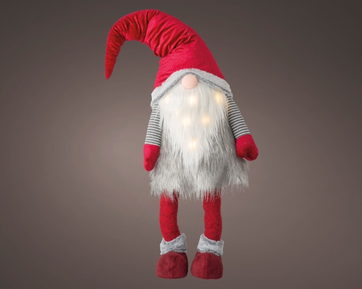 [4-480299] GNOME LUMINEUX - 155CM - 12LED/BATTERIE/ INTERIEUR