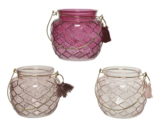 [4-520591] LAMPE-CHAUFFE PLAT - NUANCES DE ROSE- 10CM - 3 COULEURS - PRIX À L' UNITÉ