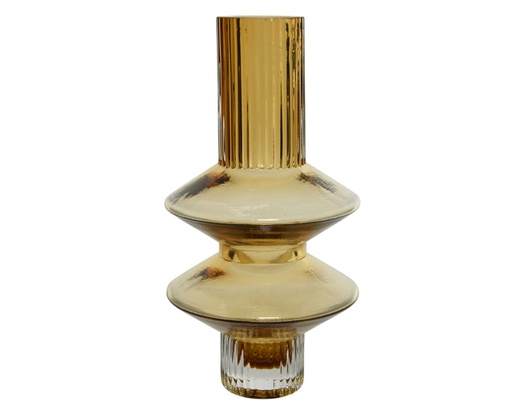 [4-647099] VASE EN VERRE - 22CM - FAIT MAIN