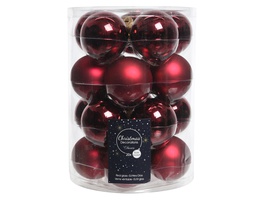 [4-140278] BOULE DE CRISTAL OXBLOOD 60MM BRI/MAT ASSORTIMENT DE 20
