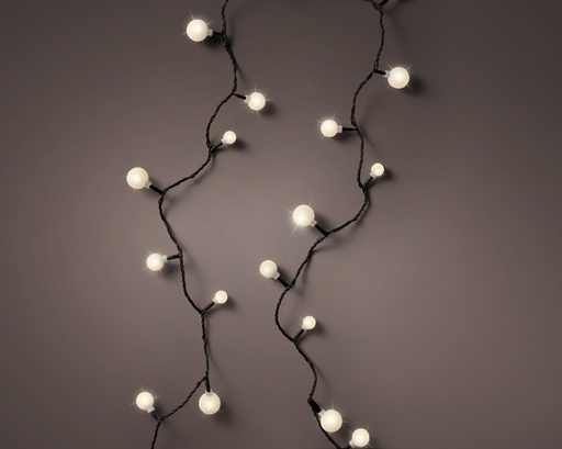 [4-494647] GUIRLANDE DE BOULES COULEUR CERISE 3 TAILLES, 1800CM-240LED/QUA/EXT
