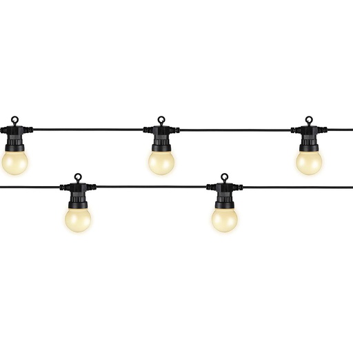 [4-490124] GUIRLAND AVEC AMPOULES 950CM - 20LED/QUA/EXT EXTSET BLANCHES