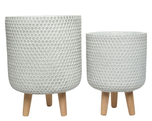 [4-802564] ***ZOE PLANTER FIBRE CLAY