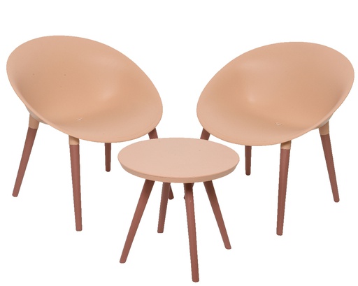 [4-806403] LOUNGE SET MARBELLA - EXTERIOR  - COLOR SALMÓN -