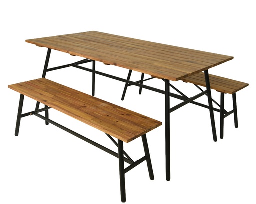 [4-840757] SET PICNIC MADERA DE ACACIA - EXTERIOR