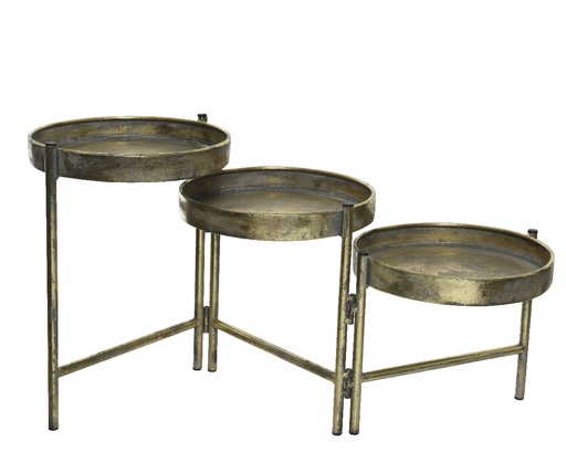 [4-829266] ETAGERE 3 BANDEJAS METAL L19.50-W64.50-H28.00cm