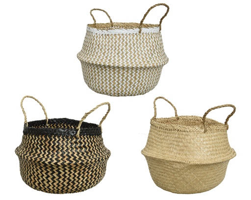 [4-879832] CESTA HIERBA MARINA - 3 COLORES - PRECIO UD