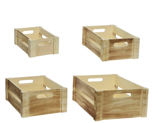 [4-889688] CAJAS MADERA NATURAL L28.00-W38.00-H15.00cm L24.00-W34.00-H13.00cm L20.00-W30.00-H11.00cm L16.00-W26.00-H9.00cm SET DE 4