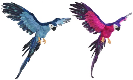 [4-727346] LORO VOL PLUMAS 60CM 2SURT UD